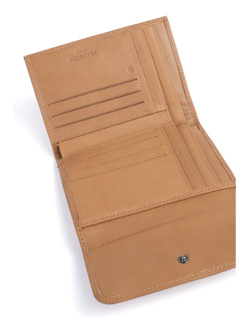 Portefeuille  1 volet  Stop RFID  Cuir SAUVAGE - Kiabi