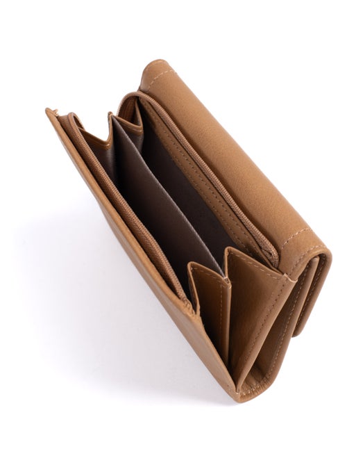 Portefeuille  1 volet  Stop RFID  Cuir SAUVAGE - Kiabi