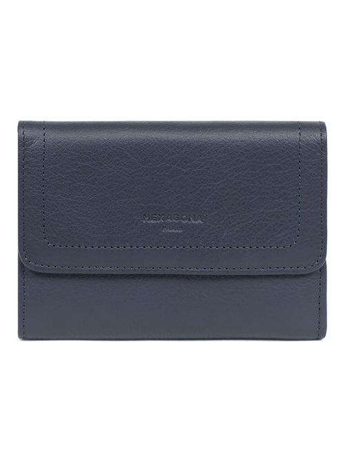 Portefeuille  1 volet  Stop RFID  Cuir SAUVAGE - Kiabi
