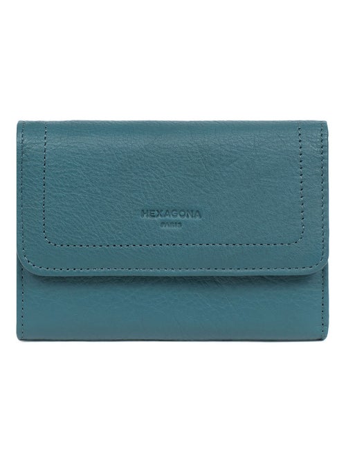 Portefeuille  1 volet  Stop RFID  Cuir SAUVAGE - Kiabi