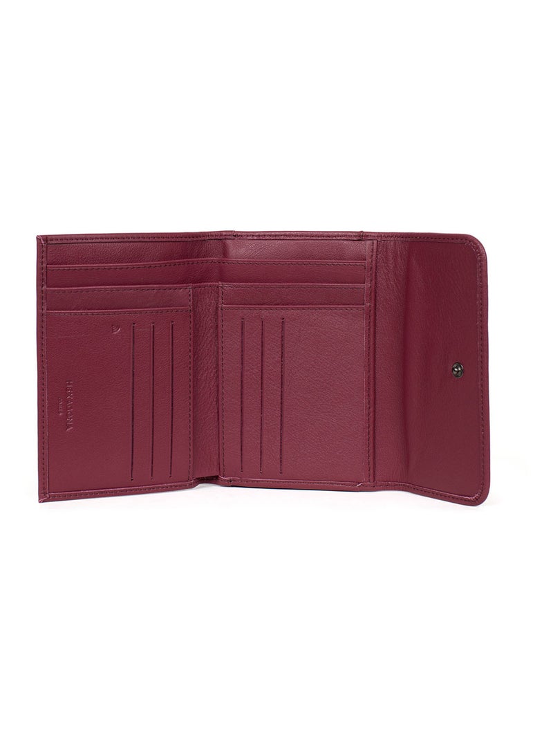 Portefeuille  1 volet  Stop RFID  Cuir SAUVAGE Bordeaux - Kiabi