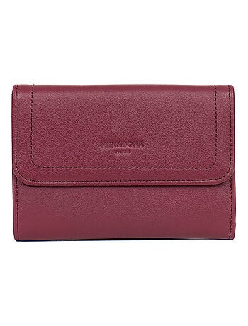 Portefeuille 1 volet stop rfid cuir sauvage hexagona