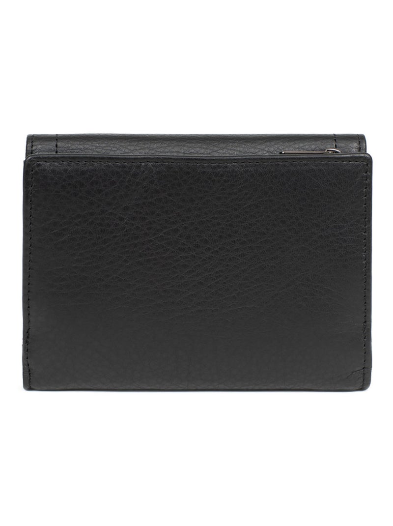 Portefeuille  1 volet  Stop RFID  Cuir SAUVAGE Noir - Kiabi