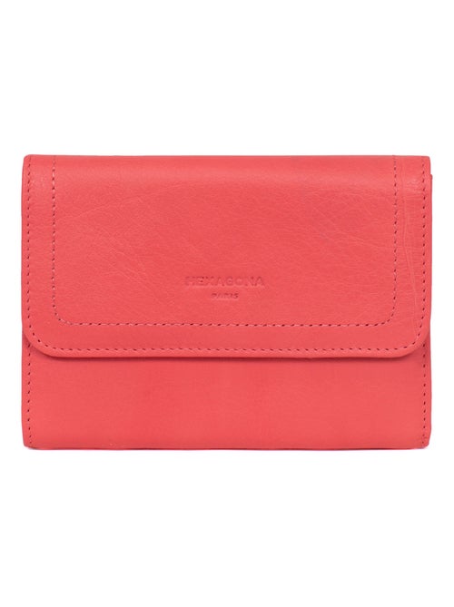 Portefeuille  1 volet  Stop RFID  Cuir SAUVAGE - Kiabi
