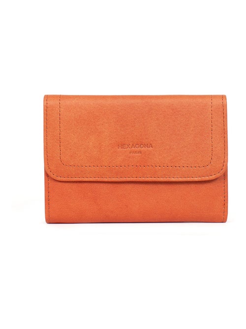 Portefeuille  1 volet  Stop RFID  Cuir SAUVAGE - Kiabi
