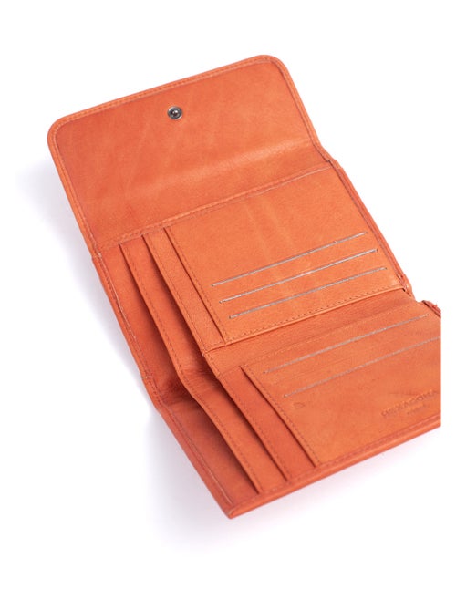 Portefeuille  1 volet  Stop RFID  Cuir SAUVAGE - Kiabi