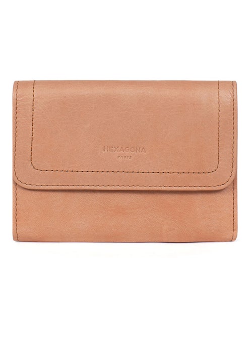 Portefeuille  1 volet  Stop RFID  Cuir SAUVAGE - Kiabi