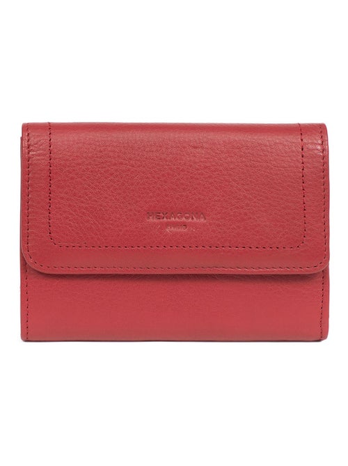 Portefeuille  1 volet  Stop RFID  Cuir SAUVAGE - Kiabi
