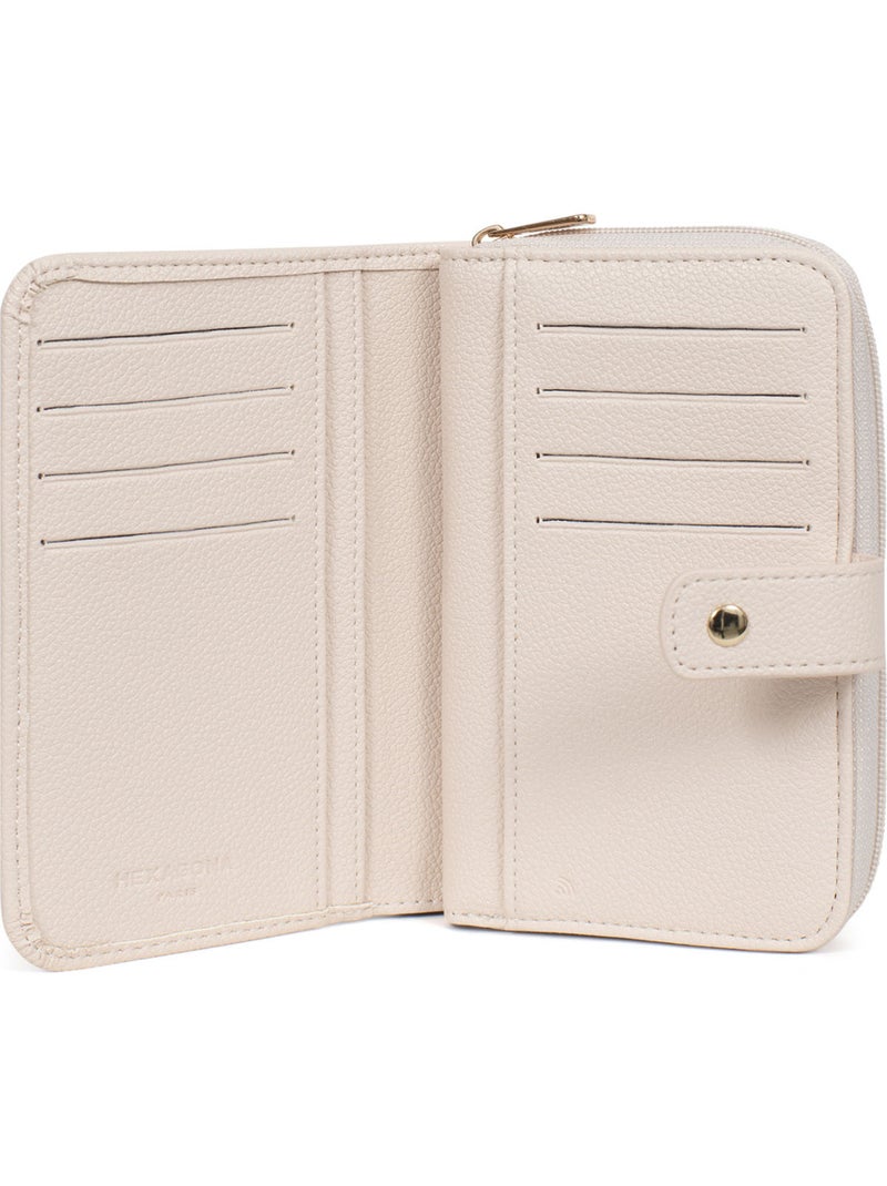 Portefeuille  1 volet  Stop RFID LYS Ivoire - Kiabi