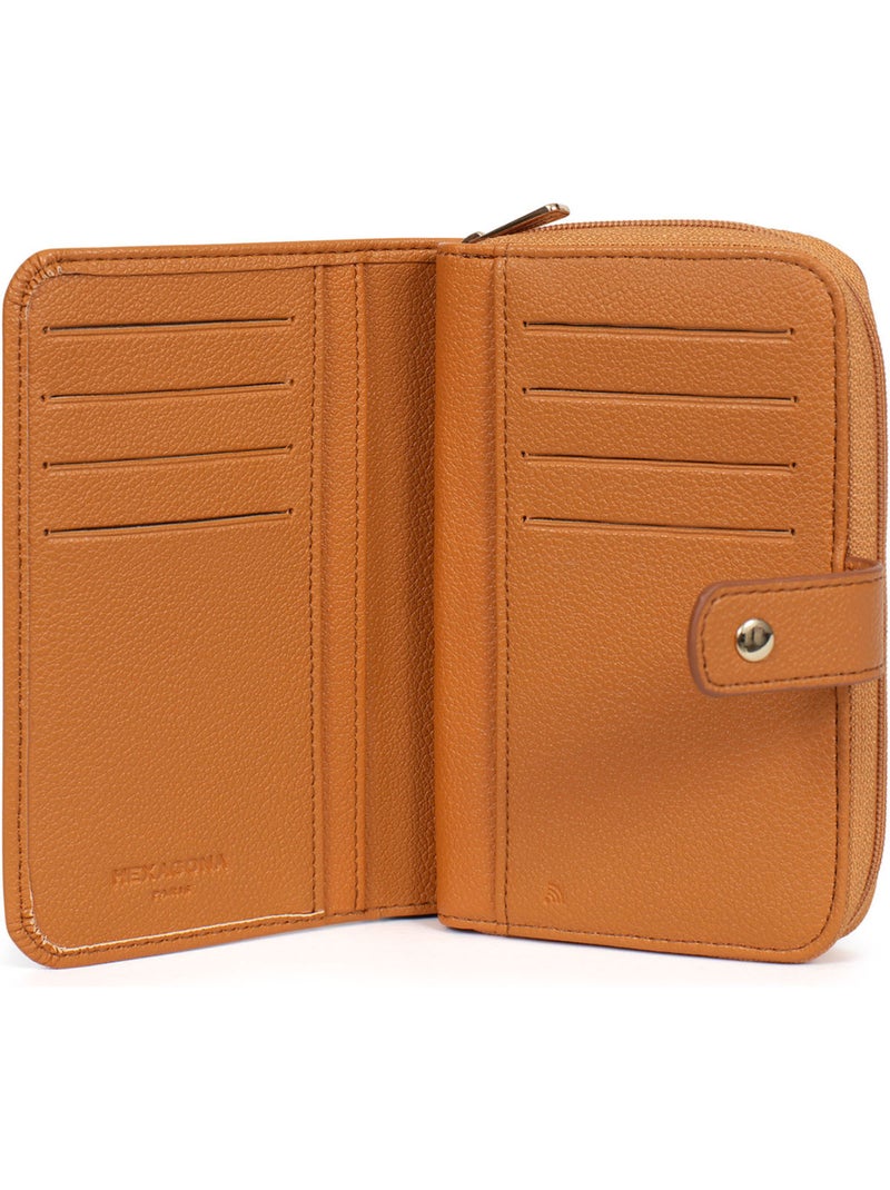 Portefeuille  1 volet  Stop RFID LYS Marron clair - Kiabi
