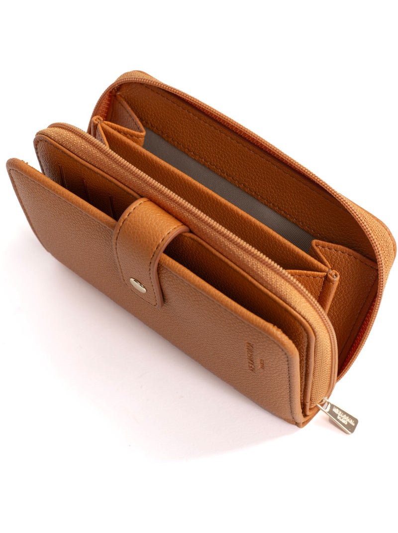 Portefeuille  1 volet  Stop RFID LYS Marron clair - Kiabi