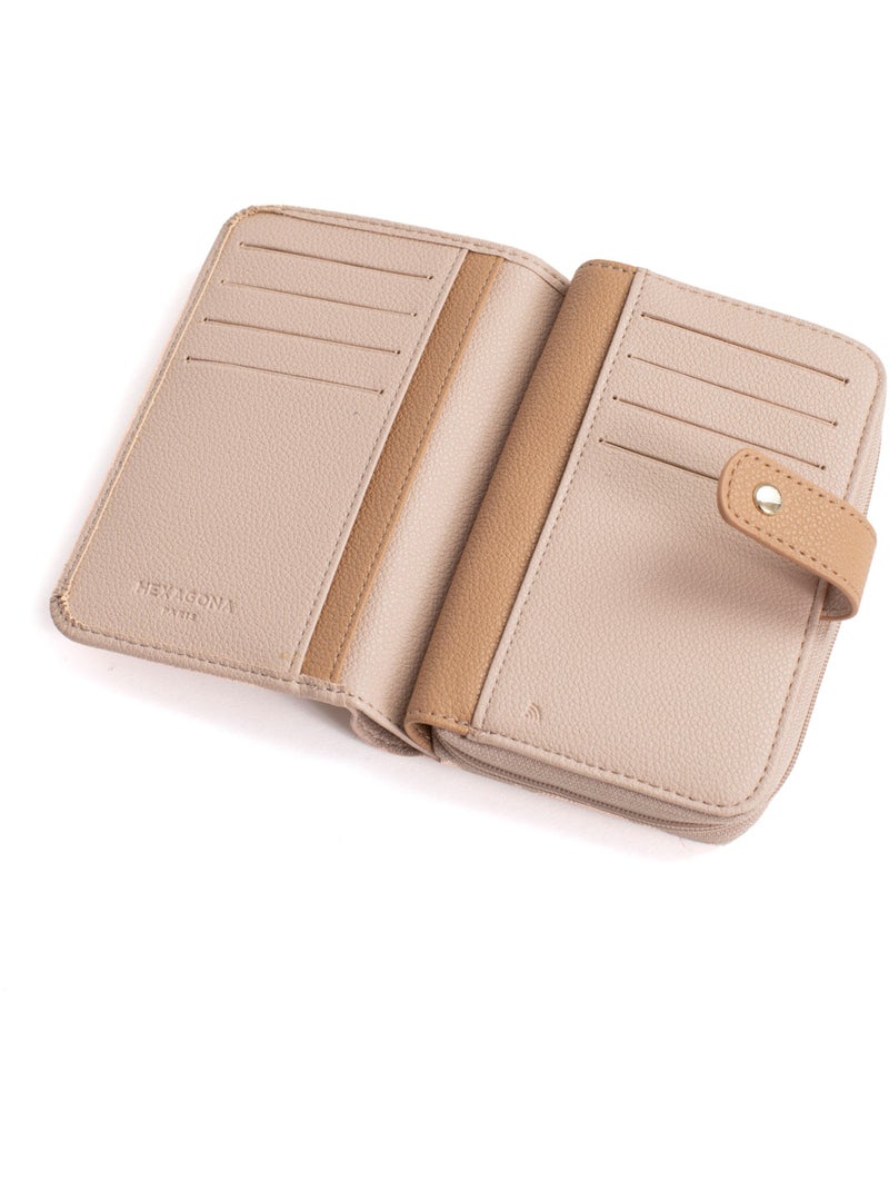 Portefeuille  1 volet  Stop RFID LYS Nude - Kiabi