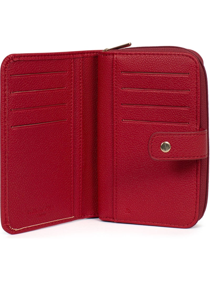 Portefeuille  1 volet  Stop RFID LYS Rouge - Kiabi