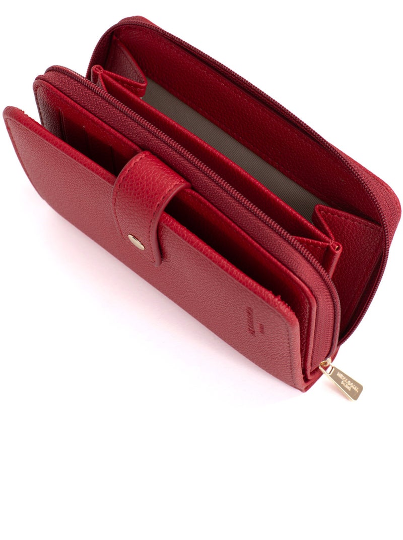 Portefeuille  1 volet  Stop RFID LYS Rouge - Kiabi