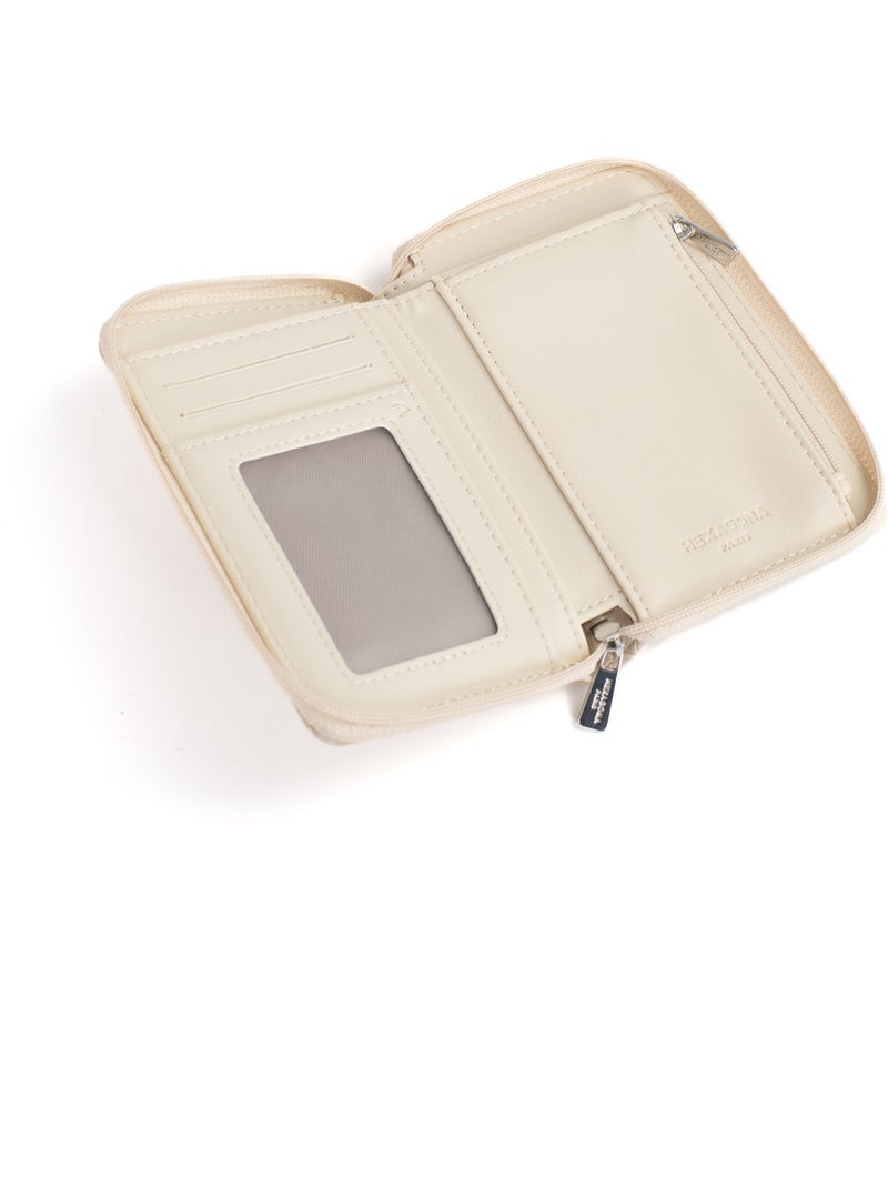 Portefeuille  1 volet  Stop RFID NILA Ivoire - Kiabi