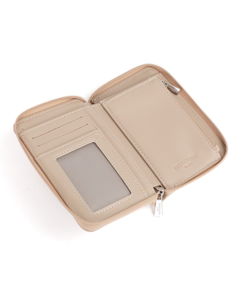 Portefeuille  1 volet  Stop RFID NILA Taupe - Kiabi