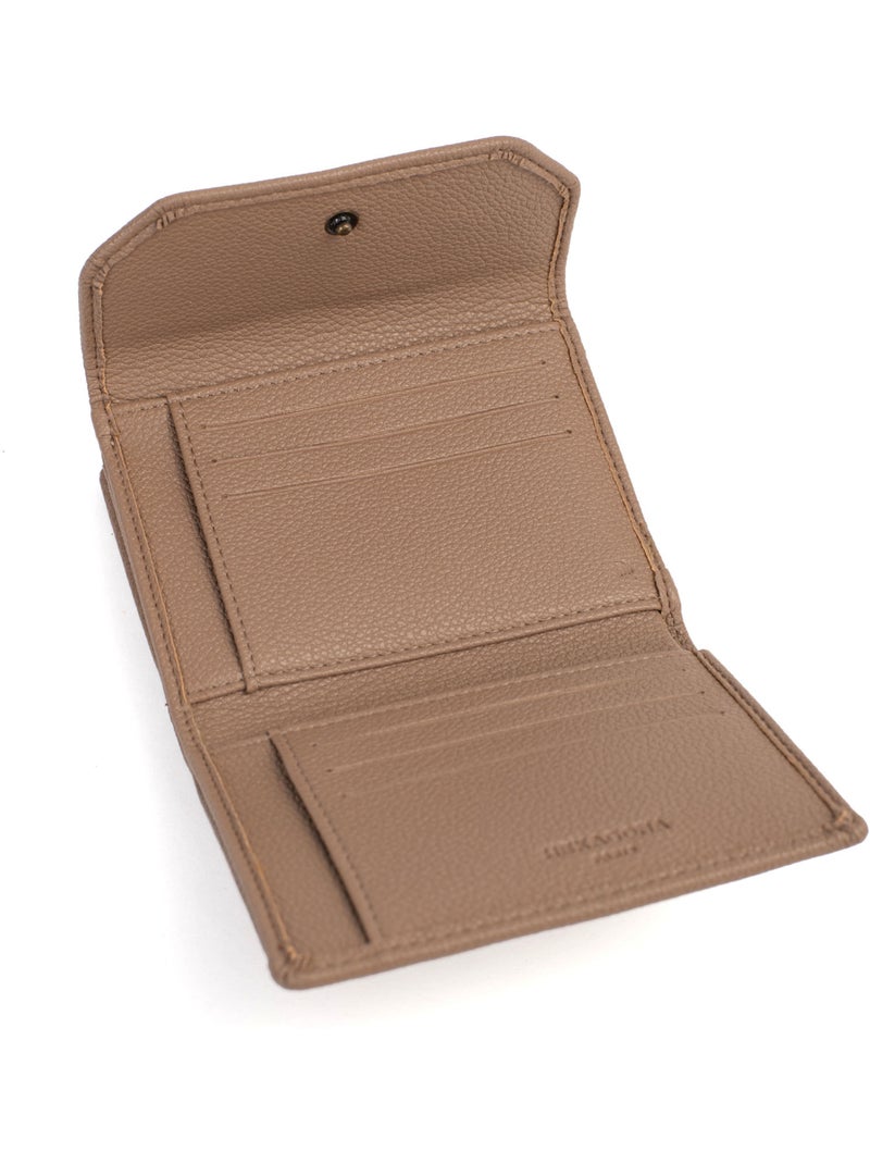 Portefeuille  1 volet  Stop RFID RONDA Taupe - Kiabi