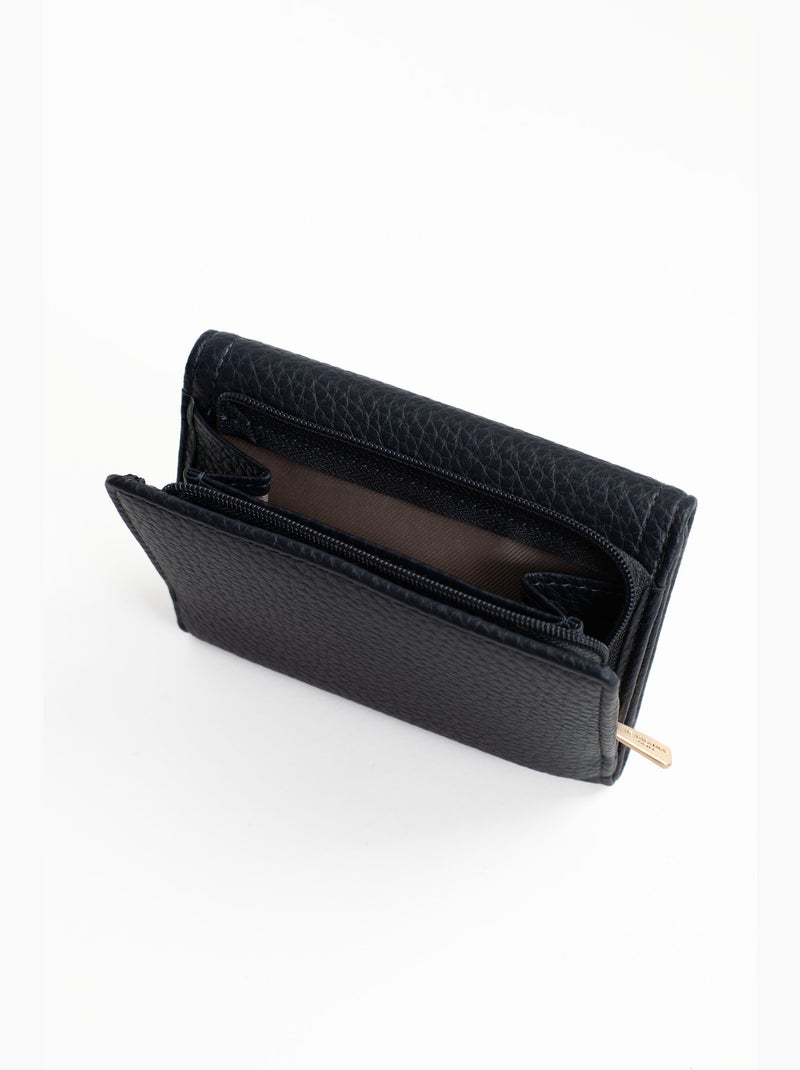 Portefeuille  1 volet  Stop RFID ZORA Bleu nuit - Kiabi
