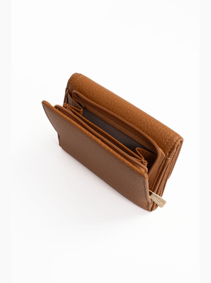 Portefeuille  1 volet  Stop RFID ZORA Marron caramel - Kiabi