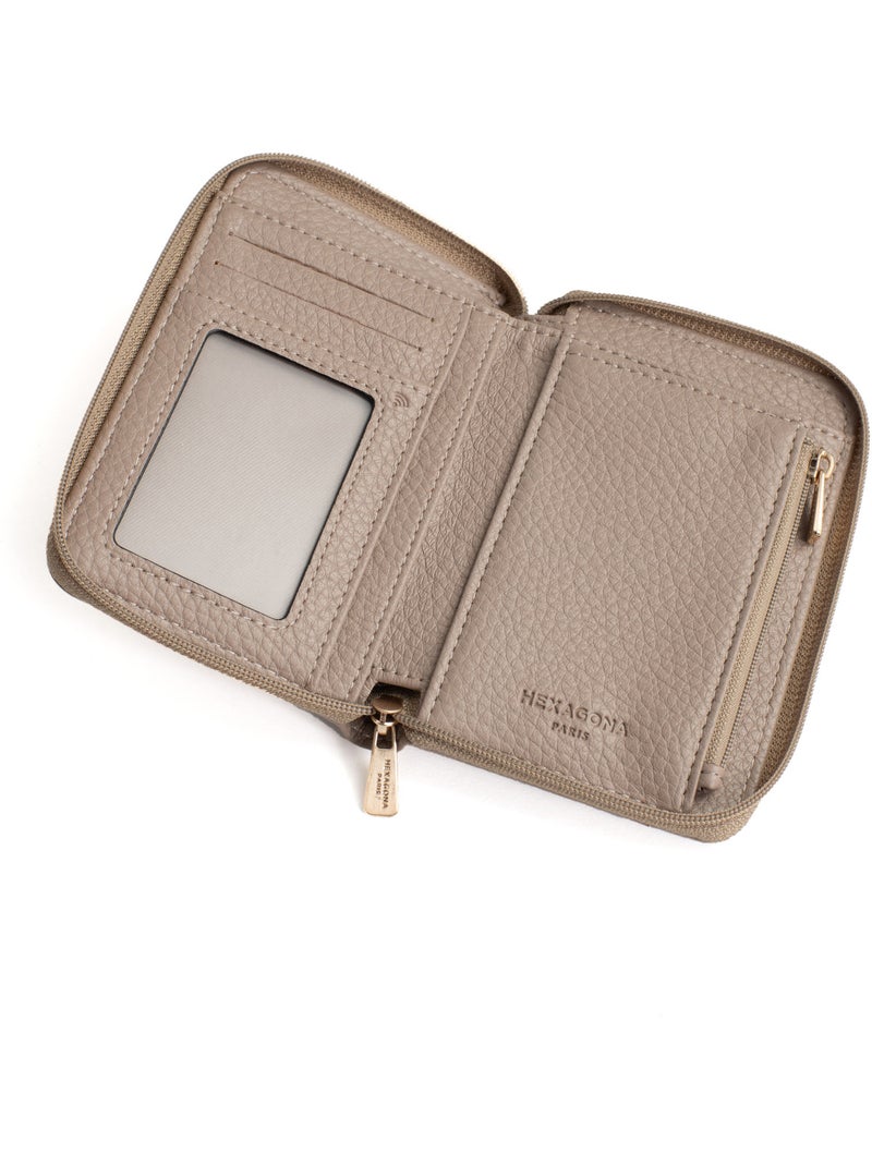 Portefeuille  1 volet  Stop RFID ZORA Taupe - Kiabi