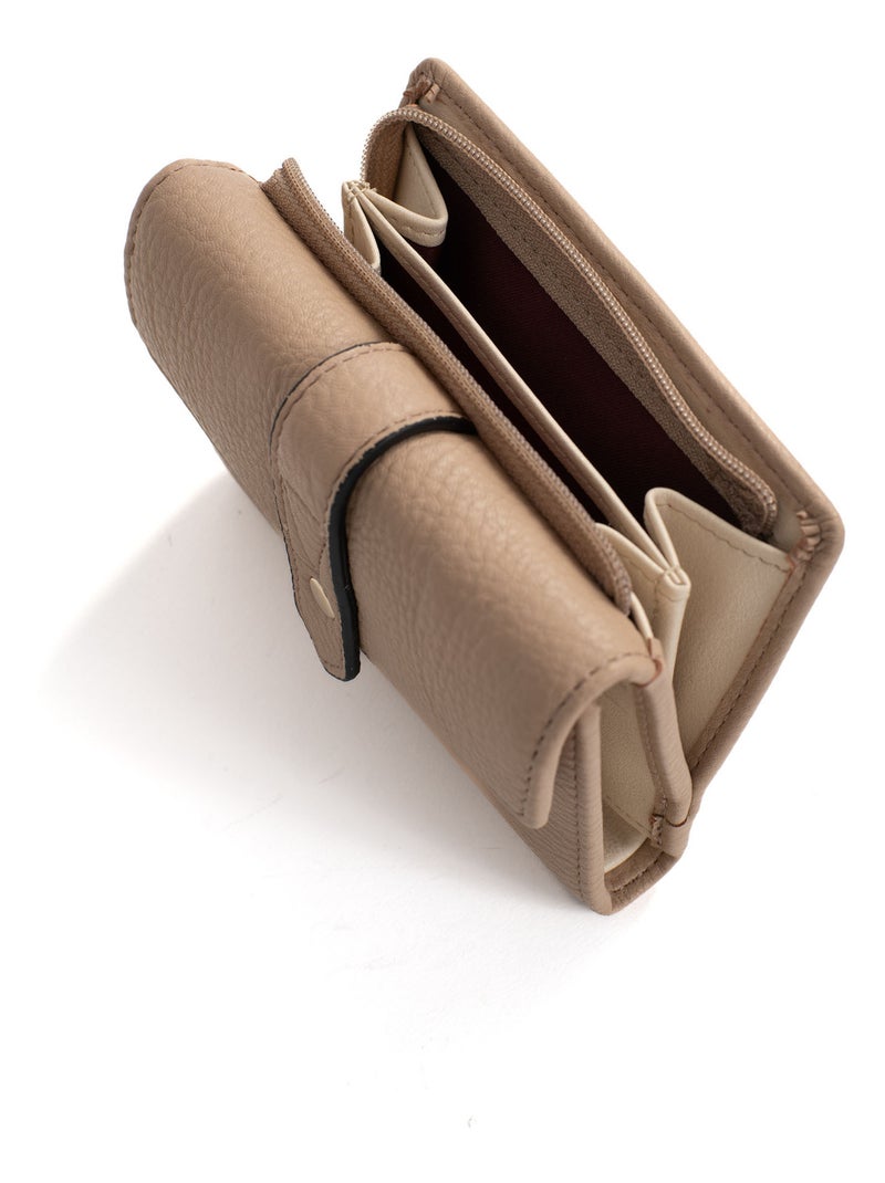 Portefeuille  1 volet TOSCANE Beige sable - Kiabi