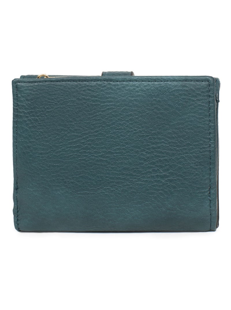 Portefeuille  1 volet TOSCANE Bleu pétrole - Kiabi