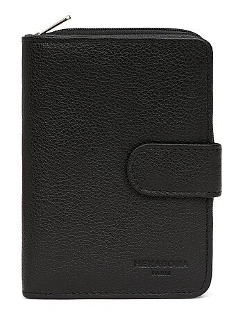 Portefeuille 2 volets cuir confort hexagona