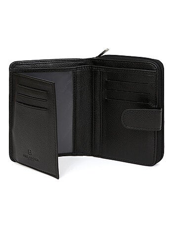 Portefeuille 2 volets cuir confort hexagona