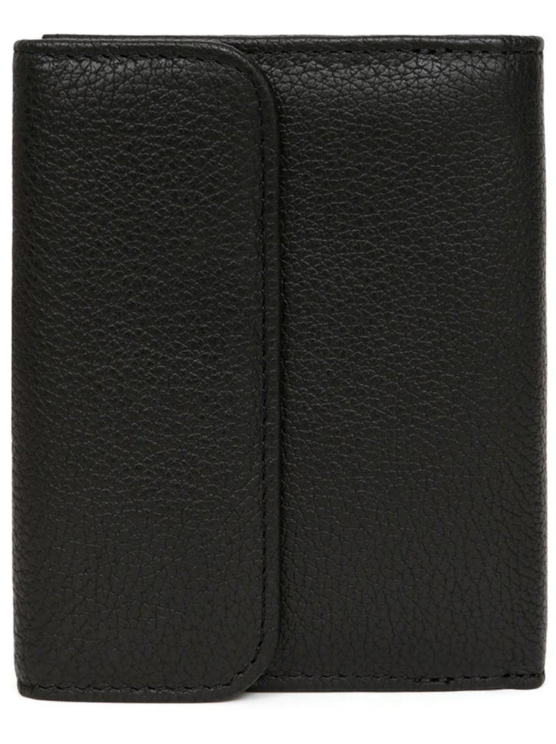 Portefeuille  2 volets  Cuir CONFORT Noir - Kiabi
