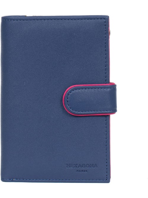 Portefeuille  2 volets  cuir multico hexagona - Kiabi