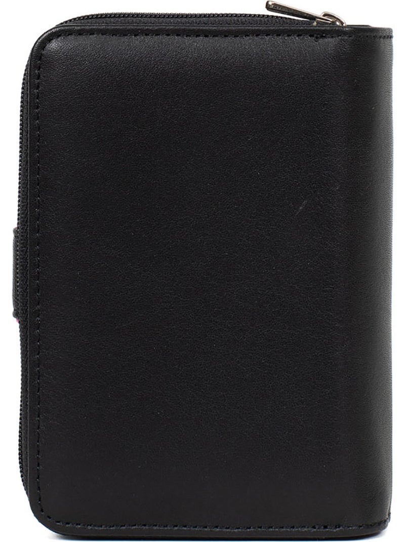 Portefeuille  2 volets  cuir multico Noir Multicolore - Kiabi