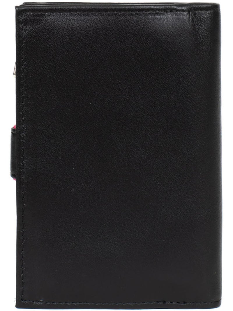 Portefeuille  2 volets  cuir multico Noir Multicolore - Kiabi