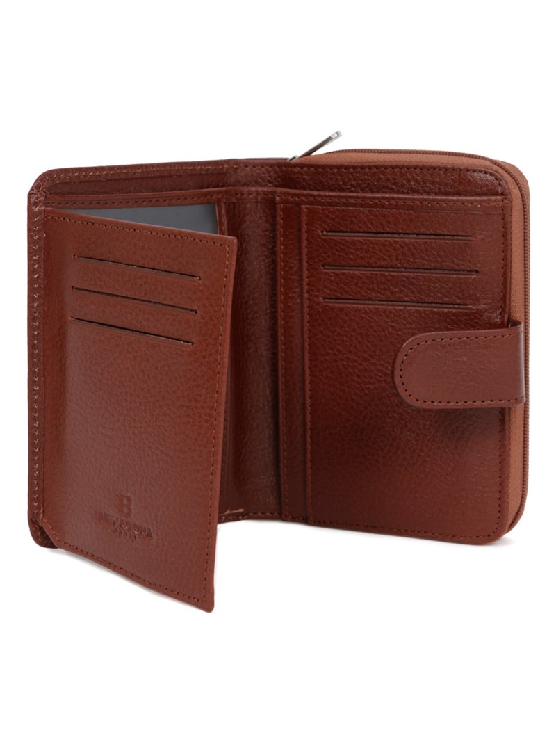 Portefeuille  2 volets  Cuir RÉPUBLIQUE Marron - Kiabi