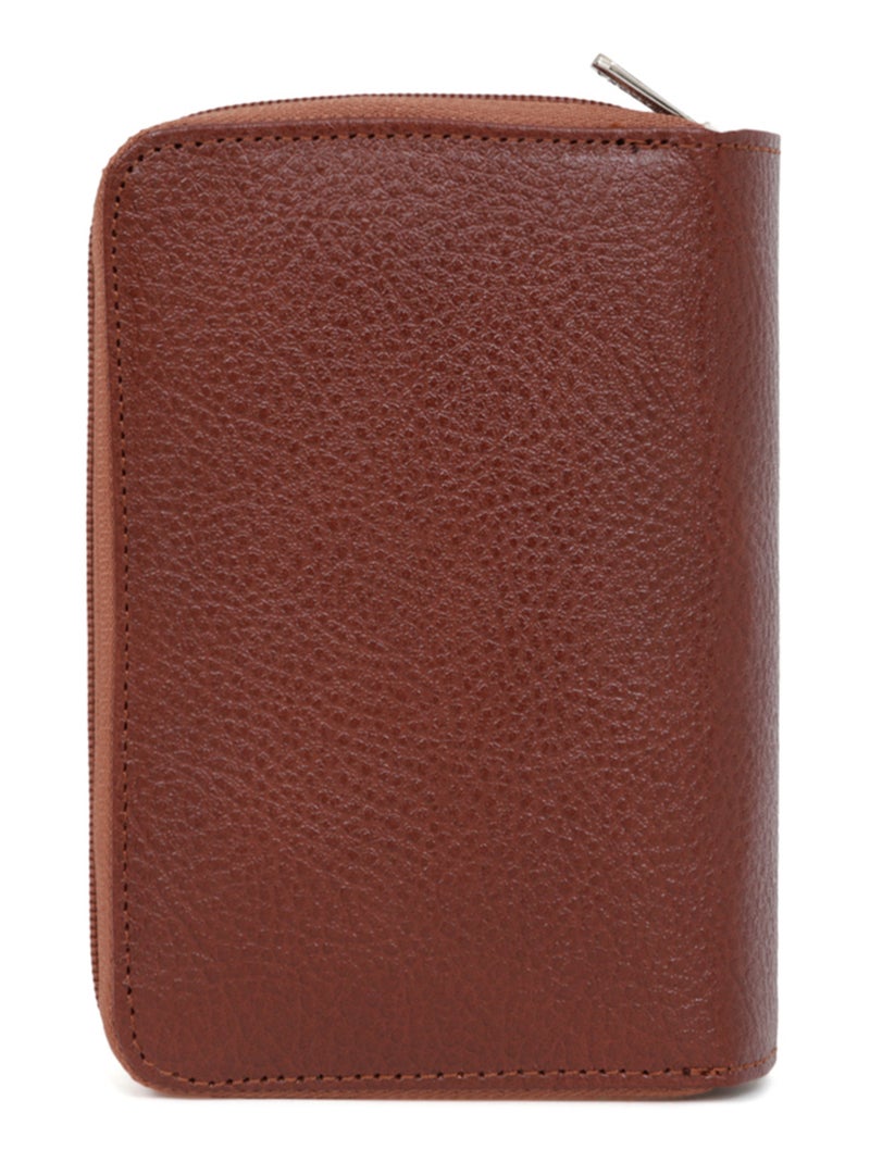 Portefeuille  2 volets  Cuir RÉPUBLIQUE Marron - Kiabi