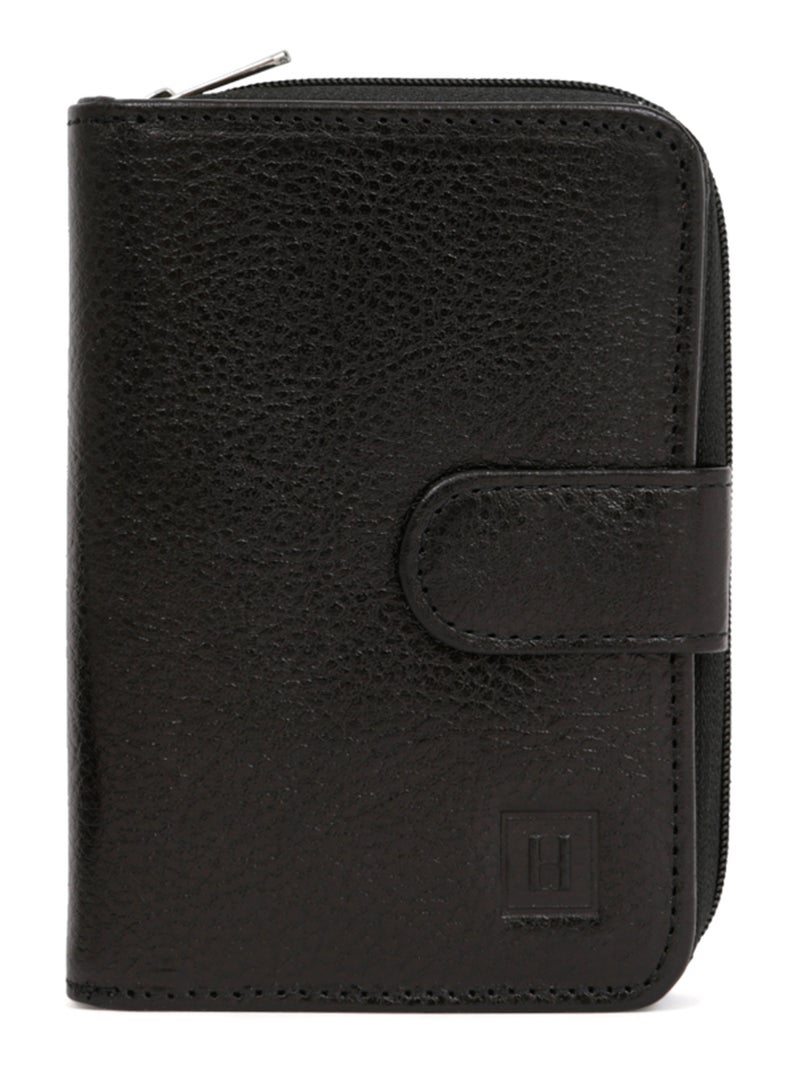 Portefeuille  2 volets  Cuir RÉPUBLIQUE Noir - Kiabi
