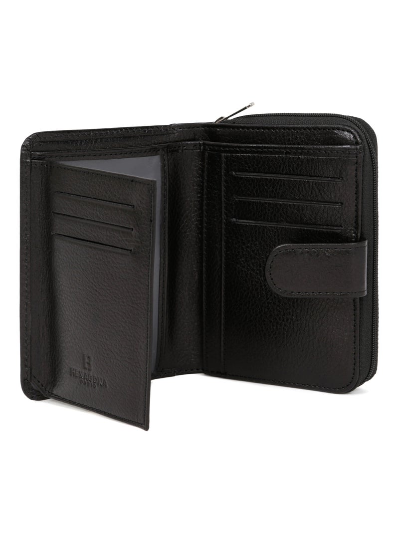 Portefeuille  2 volets  Cuir RÉPUBLIQUE Noir - Kiabi