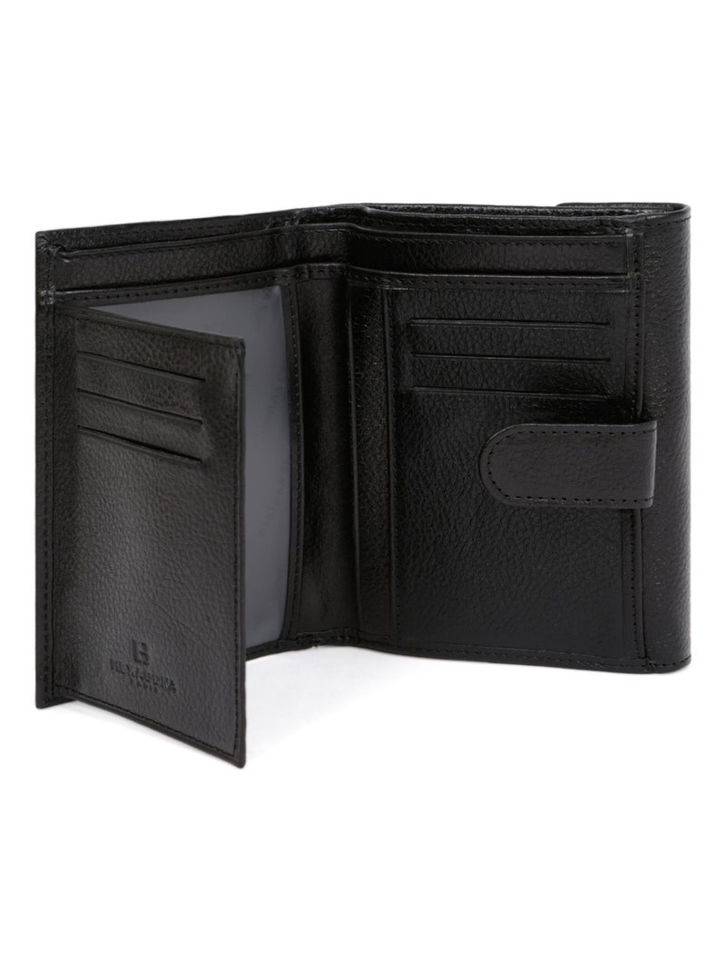 Portefeuille  2 volets  Cuir RÉPUBLIQUE Noir - Kiabi