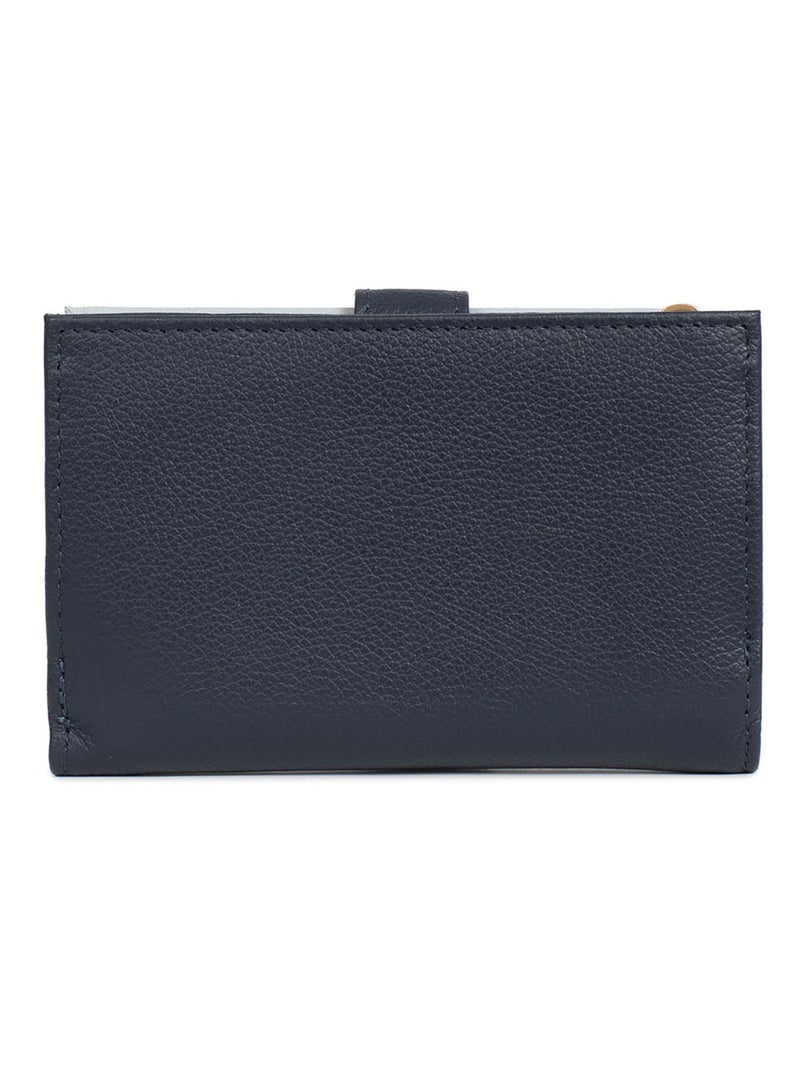 Portefeuille  2 volets  Stop RFID  Cuir BAHIA Bleu Multicolore - Kiabi