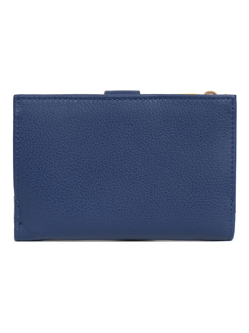 Portefeuille  2 volets  Stop RFID  Cuir BAHIA Jaune - Kiabi