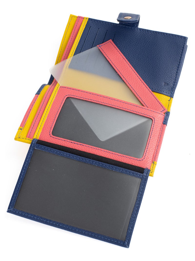 Portefeuille  2 volets  Stop RFID  Cuir BAHIA Jaune - Kiabi