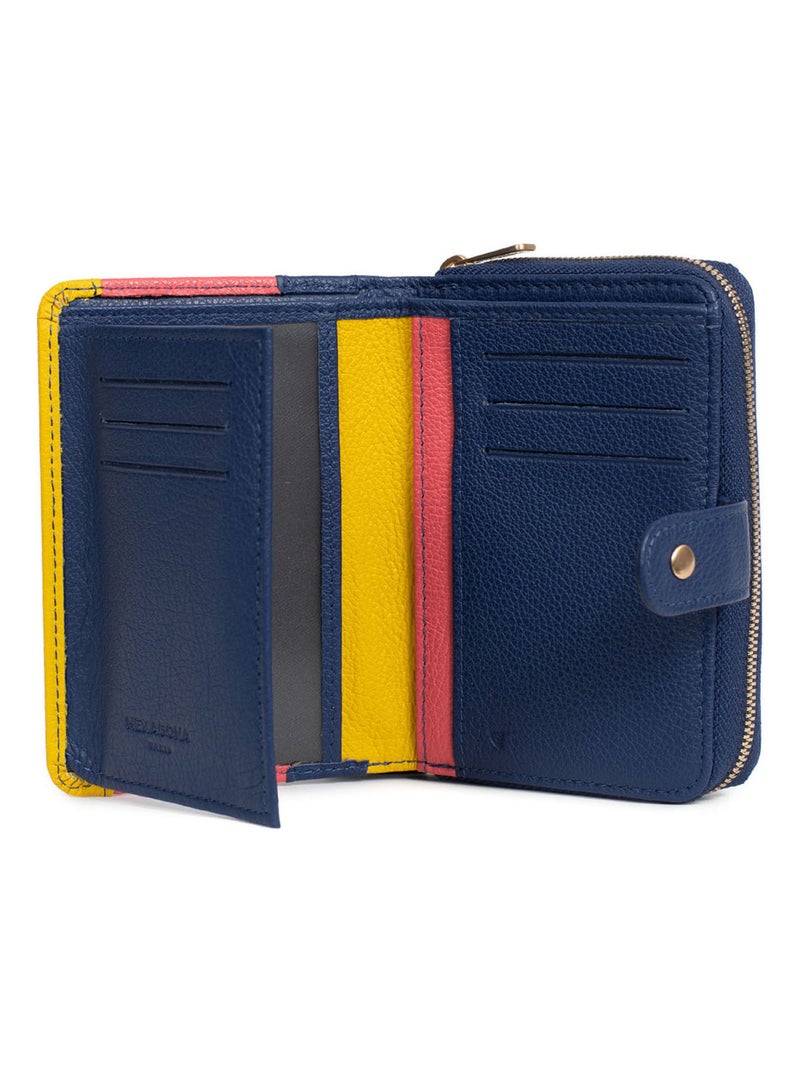 Portefeuille  2 volets  Stop RFID  Cuir BAHIA Jaune - Kiabi