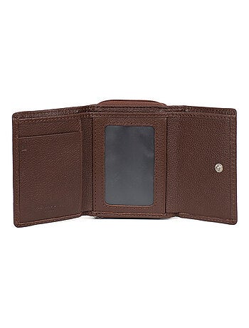 Portefeuille 2 volets Stop RFID Cuir CONFORT