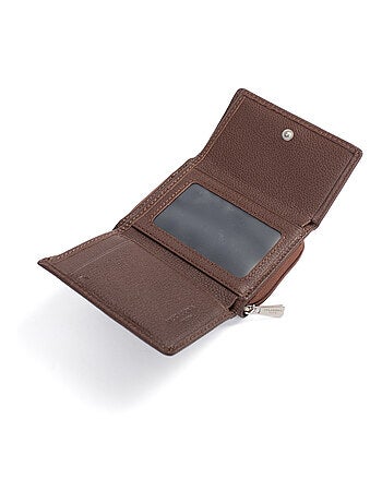 Portefeuille 2 volets Stop RFID Cuir CONFORT