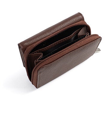 Portefeuille 2 volets Stop RFID Cuir CONFORT