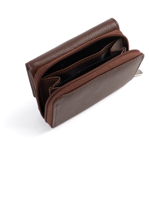 Portefeuille  2 volets  Stop RFID  Cuir CONFORT - Kiabi