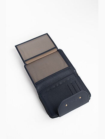 Portefeuille 2 volets Stop RFID Cuir de vachette TAIMA