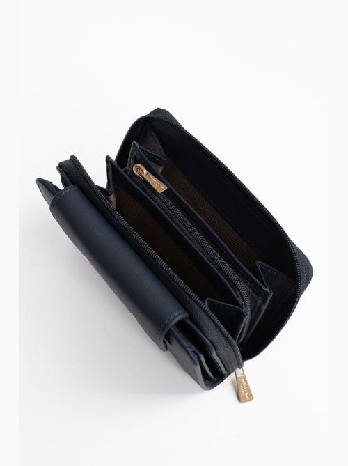 Portefeuille 2 volets Stop RFID Cuir de vachette TAIMA - Kiabi Portefeuille 2 volets Stop RFID Cuir de vachette TAIMA - Kiabi