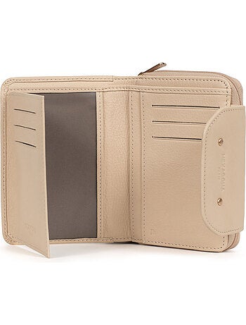 Portefeuille 2 volets Stop RFID Cuir de vachette TAIMA