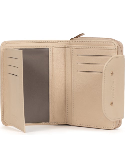 Portefeuille 2 volets Stop RFID Cuir de vachette TAIMA - Kiabi Portefeuille 2 volets Stop RFID Cuir de vachette TAIMA - Kiabi
