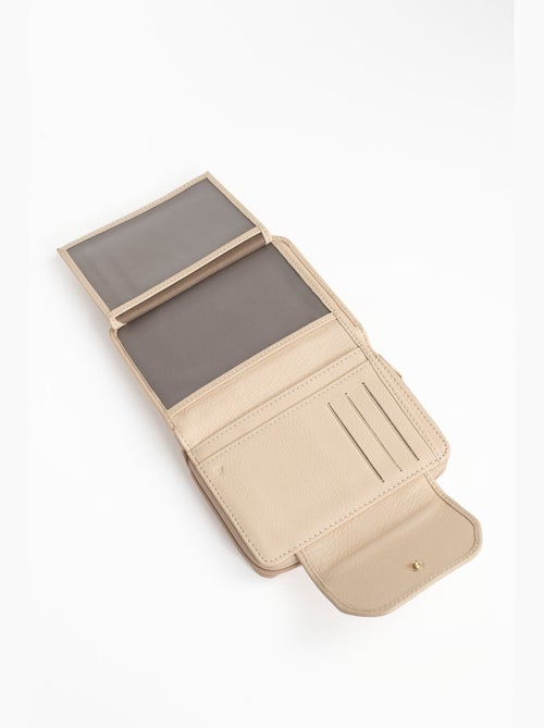 Portefeuille 2 volets Stop RFID Cuir de vachette TAIMA - Kiabi Portefeuille 2 volets Stop RFID Cuir de vachette TAIMA - Kiabi